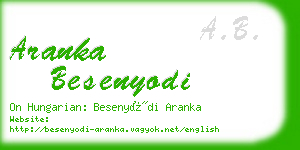 aranka besenyodi business card